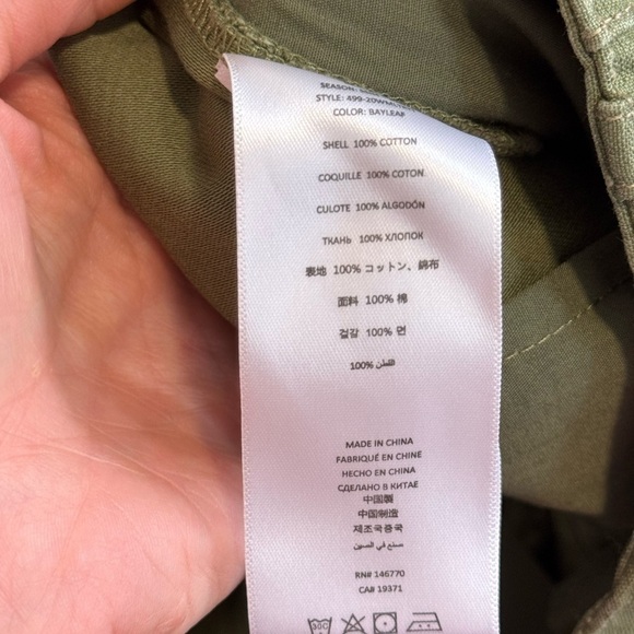 RE/DONE Military Cargo Trouser Pants in Bayleaf Green Size 25 NWT - Picture 11 of 11